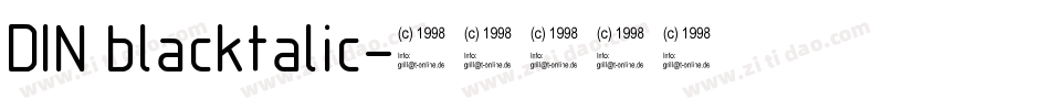 DIN blacktalic字体转换